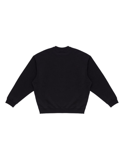 Shop Marcelo Burlon County Of Milan Optical Cross Cotton Sweatshirt In Black