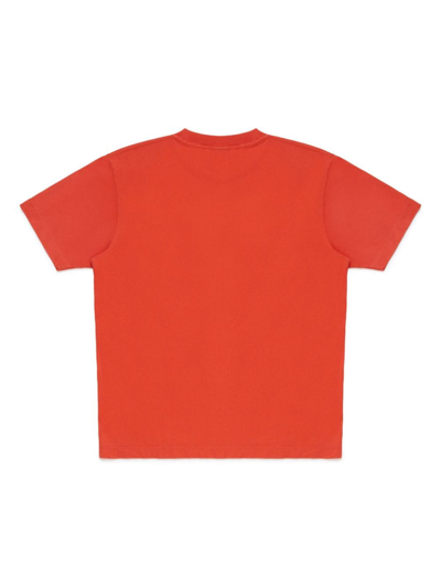Shop Marcelo Burlon County Of Milan Cross Short-sleeve Cotton T-shirt In Orange
