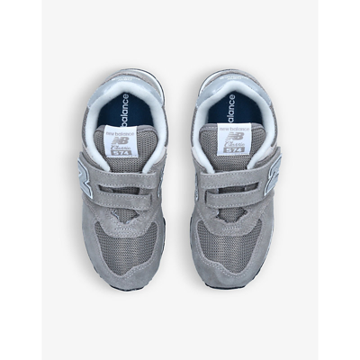 Shop New Balance Boys Grey/light Kids 574 Logo-embossed Woven Low-top Trainers 6-8 Years