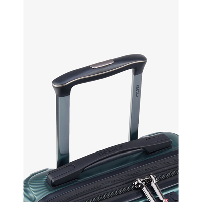 Shop Delsey Shadow 5.0 Double-wheel Cabin Suitcase 55cm In Green