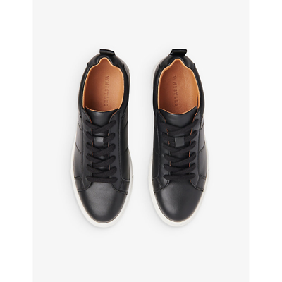 Shop Whistles Koki Lace-up Low-top Leather Trainers In Black