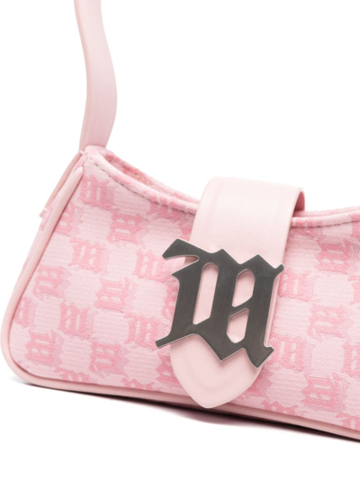 Shop Misbhv Mini Jacquard Tote Bag In Rosa