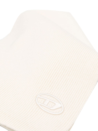 Diesel Gerippter Strickschal In Neutrals