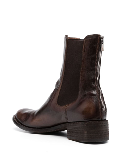 Shop Officine Creative Lison 017 Leather Ankle Boots In Brown