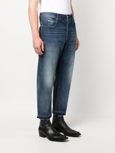 Shop Marant Straight-leg Cropped Jeans In Blue