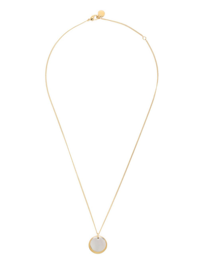 Shop Apc Eloi Double Medallion Necklace In Gold