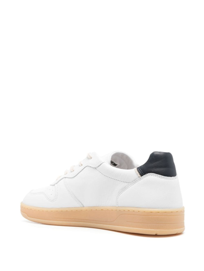 Shop Date Ponente Leather Sneakers In Weiss