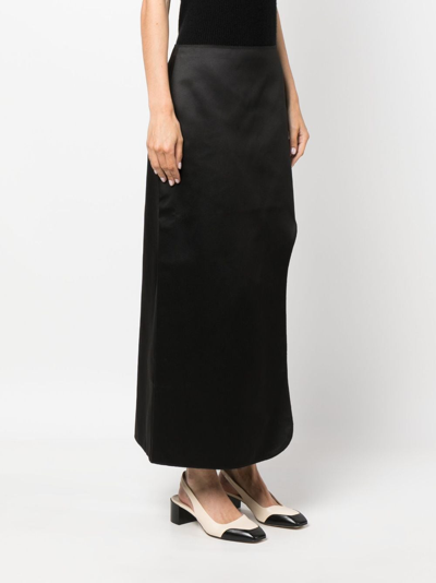 Shop By Malene Birger Wick Side Slit Maxi Skirt In Black