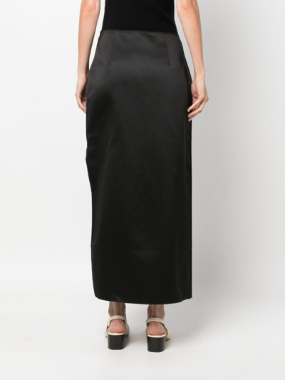 Shop By Malene Birger Wick Side Slit Maxi Skirt In Black