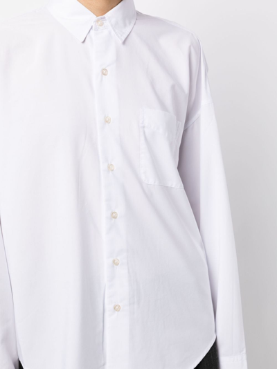 Shop R13 Button-up Long-sleeve Shirt In White