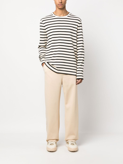 Shop Lanvin Layered-effect Track Pants In Nude