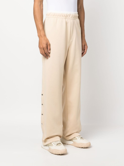 Shop Lanvin Layered-effect Track Pants In Nude