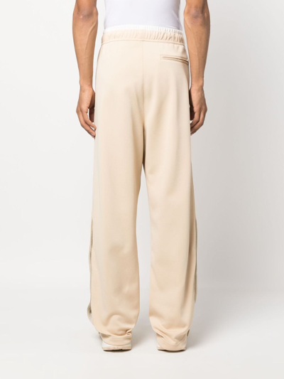 Lanvin Layered-effect Track Pants In Nude