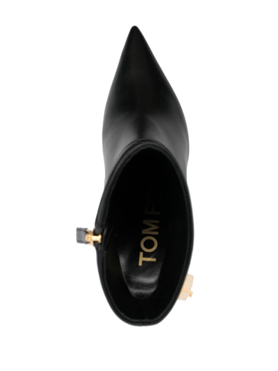 Shop Tom Ford 80mm Leather Pointed-toe Boots In Schwarz