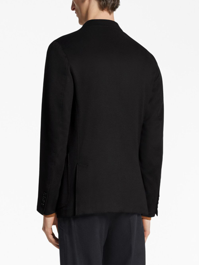 Zegna Veste Chemise En Oasi Cashmere Noire In Black