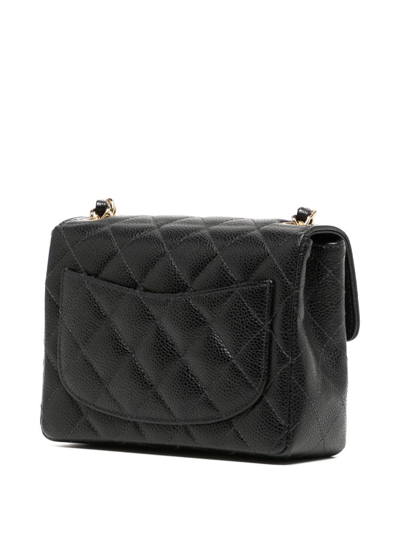 Pre-owned 2003 Diamond-quilted Mini Shoulder Bag In Black