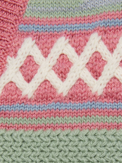 Shop Gucci Intarsia-knit Wool Cardigan In Multicolour
