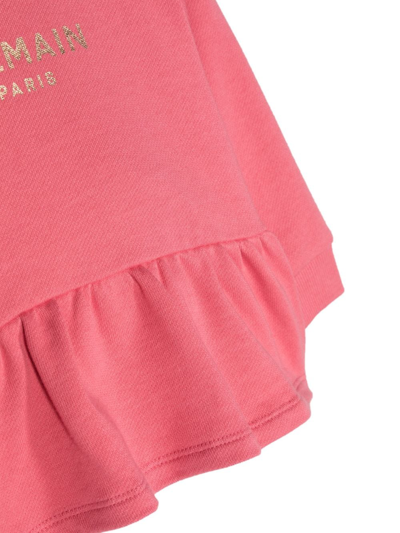 Balmain Baby Logo Sweatshirt In Pink