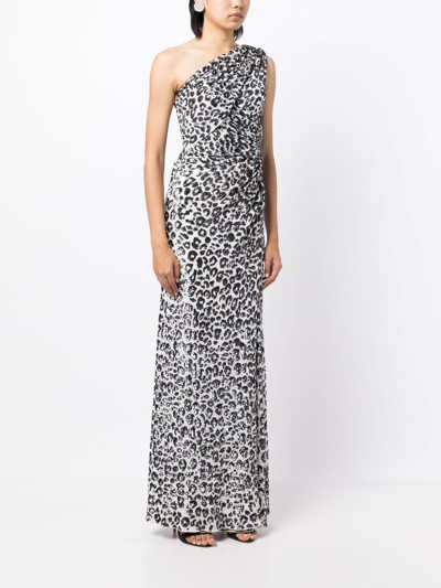 Shop Jenny Packham Mara One-shoulder Gown In White