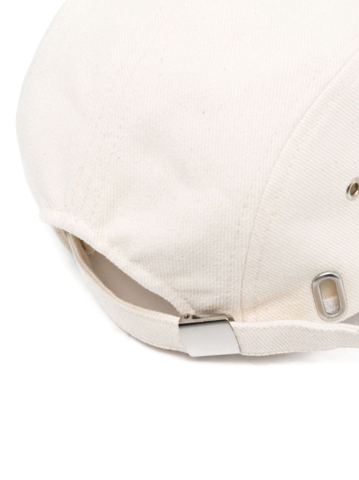 Shop Isabel Marant Logo-embroidered Cotton Cap In Neutrals