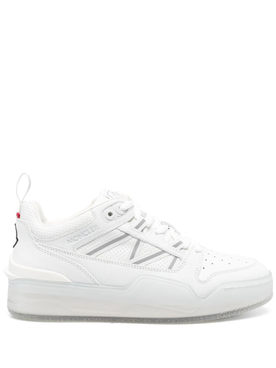Shop Moncler Pivot Low-top Leather Sneakers In White