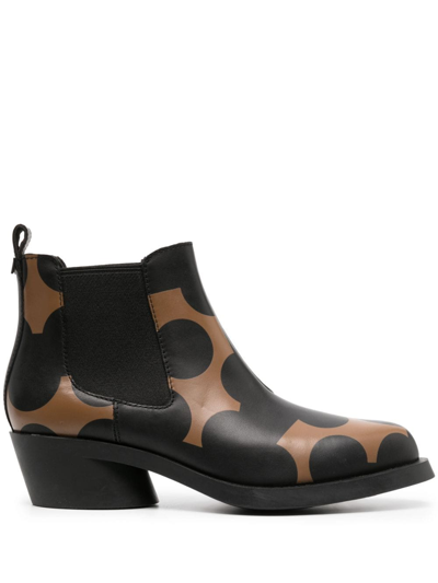 Shop Camper Bonnie 50mm Calf-suede Ankle Boots In Black