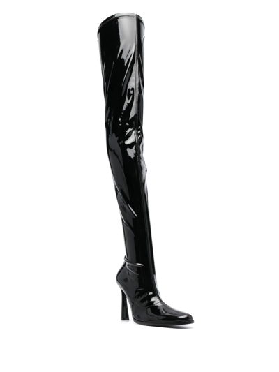 Shop Magda Butrym Retro 110mm Thigh-high Boots In Black