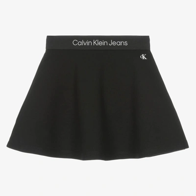 Shop Calvin Klein Girls Black Milano Jersey Skirt