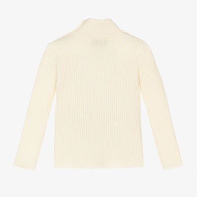 Shop Gucci Ivory Wool Roll Neck Sweater