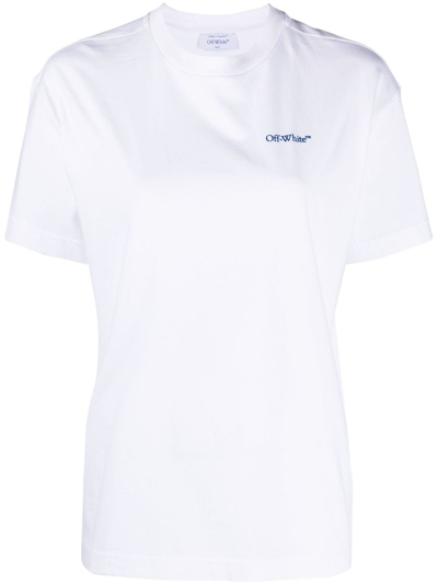 Shop Off-white `embr Diag Tab` Casual T-shirt In White