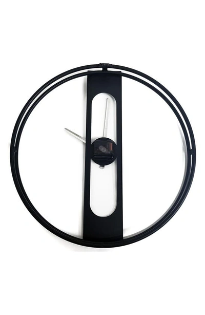 Shop Walplus Minimalist Modern Metal Wall Clock In Black