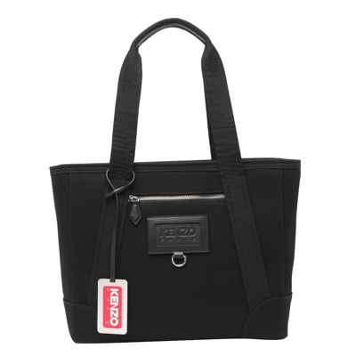 Shop Kenzo Logo Patch Large Tote Bag In Black
