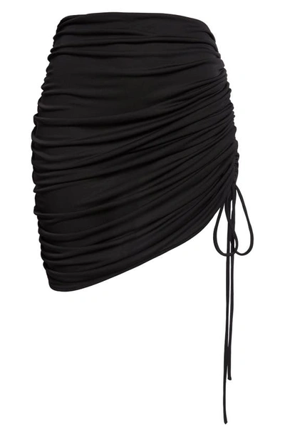 Shop K.ngsley Gender Inclusive Ryan Side Ruched Skirt In Black