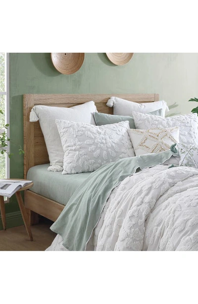 Chf Industries Peri Home Chenille Laurel Duvet Cover & Shams Set In White