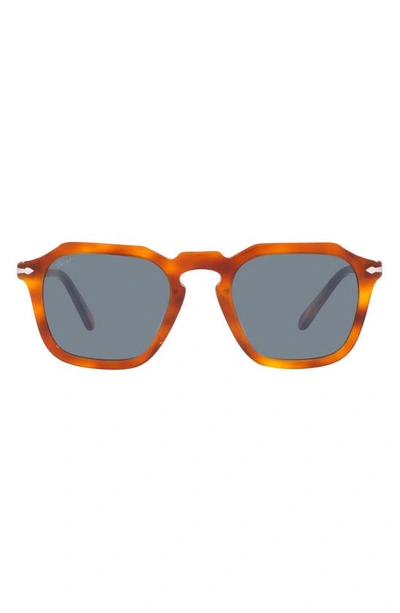 Persol Men's Sun 50 Keyhole-bridge Square Sunglasses In Light Brown