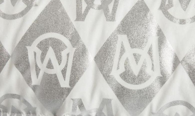 Shop Moncler Bourne Argyle Monogram Print Short Water Repellent Down Puffer Jacket In Gray