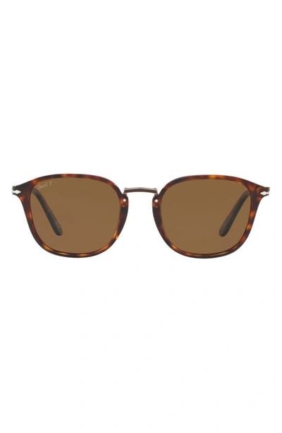 Shop Persol 53mm Polarized Phantos Sunglasses In Green Tort