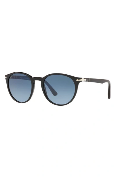 Persol Phantos 52mm Gradient Round Sunglasses In Black