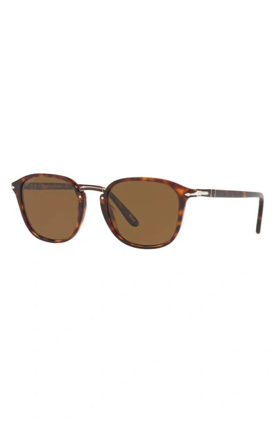 Shop Persol 53mm Polarized Phantos Sunglasses In Green Tort