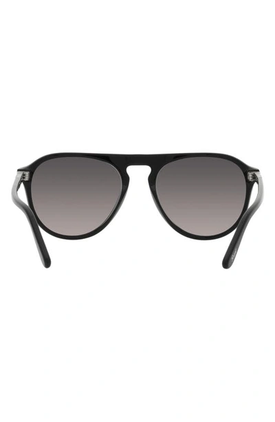 Persol 55mm Polarized Pilot Sunglasses In Black