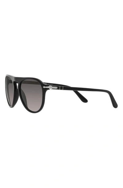 Persol 55mm Polarized Pilot Sunglasses In Black