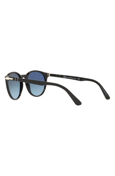 Persol Phantos 52mm Gradient Round Sunglasses In Black