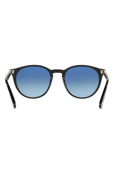 Persol Phantos 52mm Gradient Round Sunglasses In Black