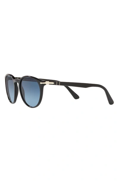 Persol Phantos 52mm Gradient Round Sunglasses In Black