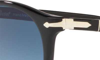Persol Phantos 52mm Gradient Round Sunglasses In Black