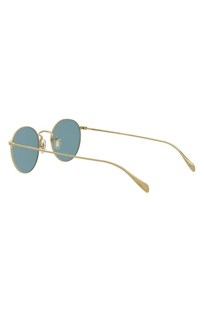 Shop Oliver Peoples Coleridge Sun 50mm Tinted Round Sunglasses In Gold