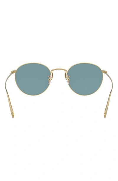 Oliver Peoples Coleridge Sun 50mm Tinted Round Sunglasses In Gold