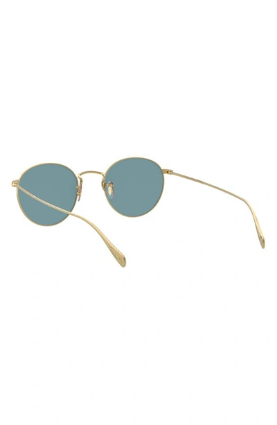 Shop Oliver Peoples Coleridge Sun 50mm Tinted Round Sunglasses In Gold