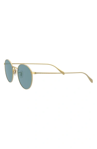 Shop Oliver Peoples Coleridge Sun 50mm Tinted Round Sunglasses In Gold