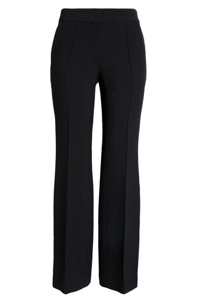 Shop Jil Sander Tailored Pintuck Flared Pants In 001-black